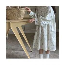 Girls' Dresses Children's Princess Dress 2023 Spring Autumn New Floral Bubble Sleeves Girl's Dresses