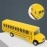 1/64 Diecast Alloy School Bus Kids Toy Car Inertia Vehicle Model Toys Pull Back Car Boy Toys Educational Toys for Children Gift